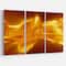 Designart - Plasmas and Liquid With Fiery Shine - Abstract Canvas Wall Art Print